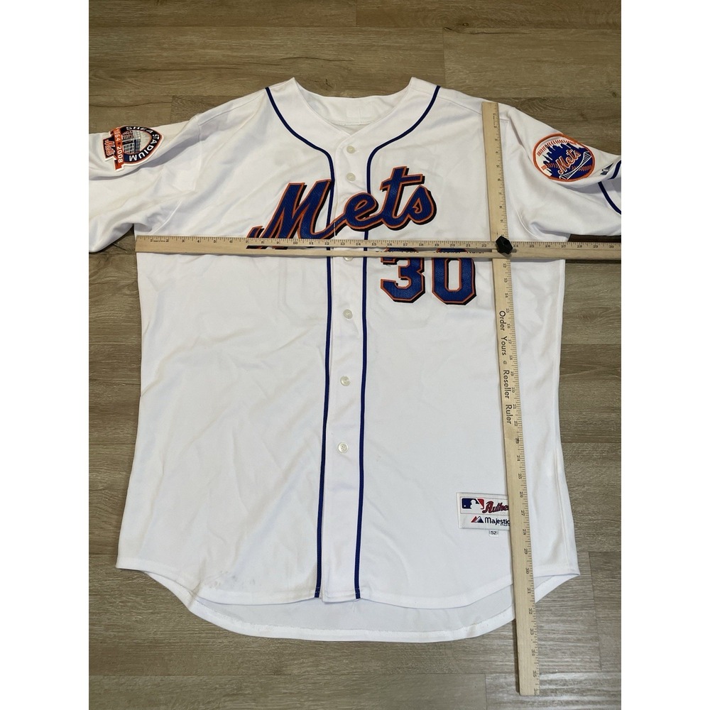Majestic Authentic MLB 2008 New York Mets FLORES #30 Jersey Sz 52 White - Picture 4 of 11